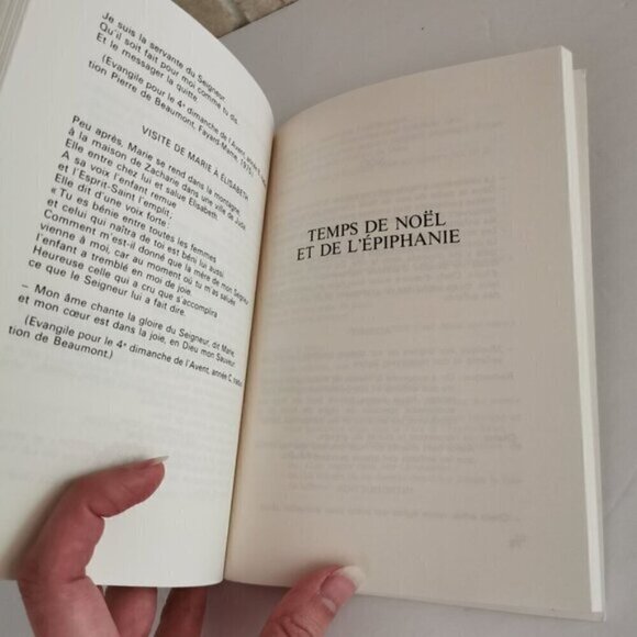 1981 Proclamer Dieu Avec Les Mains French Vintage Book Ex-Library Advent Xmas - Picture 10 of 10